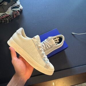 P448 Cream and Gray Women's Sneakers